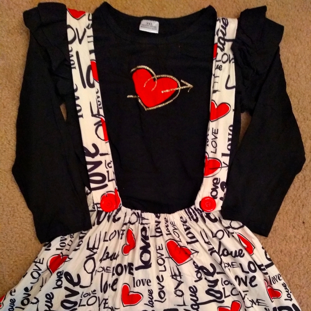 Girls Valentine's two piece set